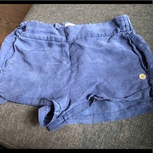 TNA navy linen shorts